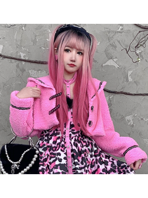 Pink Kawaii Punk Jacket by Diamond Honey (DH310)